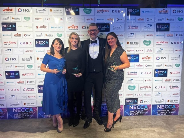NCFE colleagues accept NECCA Awards