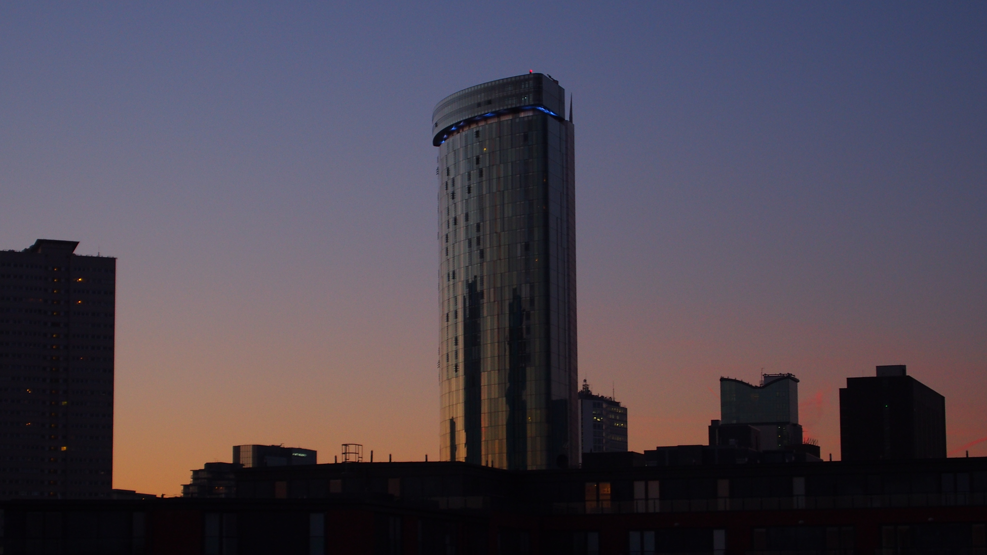 Sun Set Over The Radisson, Birmingham UK